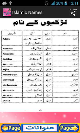 Bachon Ky Islamic Names screenshot 5