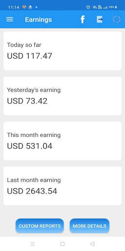 Apps/Website Earnings Viewer स्क्रीनशॉट 2
