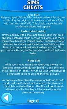 Cheats for Sims screenshot 3