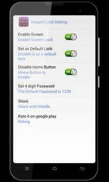 Keypad Lock Screen screenshot 1