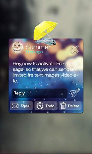 GO SMS PRO RAINY DAY THEME скриншот 4