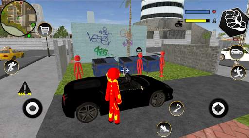 IRON Stickman Rope Hero Fighting Miami Gangstar screenshot 3
