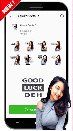 Stiker Cewek Cantik Indo WAStickerApps screenshot 3