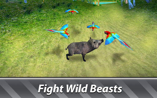 Jungle Parrot Simulator - try wild bird survival! screenshot 2