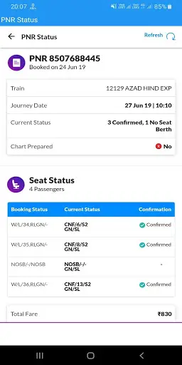 Live Train Status, PNR Status, Fare & Live Station screenshot 2