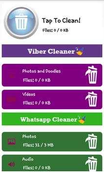 Cleaner for whatsapp & viber screenshot 2