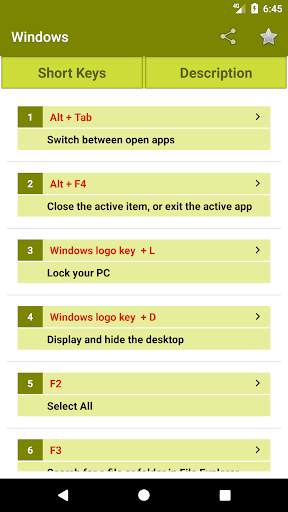 Computer Shortcut Keys Offline 2021 screenshot 3