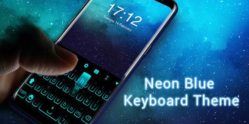 Neon Blue Keyboard Theme screenshot 5