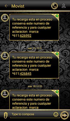 THEME FOR GO SMS GOLD DIAMONDS screenshot 4