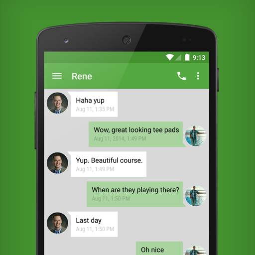 EvolveSMS Theme Green Hang 5.5.2