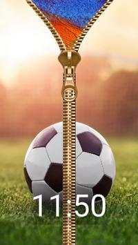Futebol Ziper Tela De Bloqueio screenshot 1