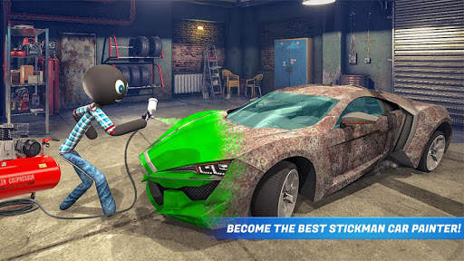 Stickman Car Garage Repair Shop screenshot 1