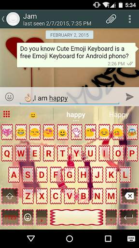 Hanging Love Emoji Keyboard screenshot 5