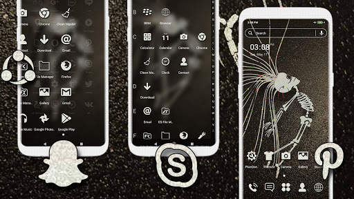 Girly Skeleton Launcher Theme screenshot 2