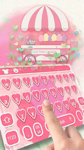 Cotton candy Cardioid pink keyboard screenshot 2