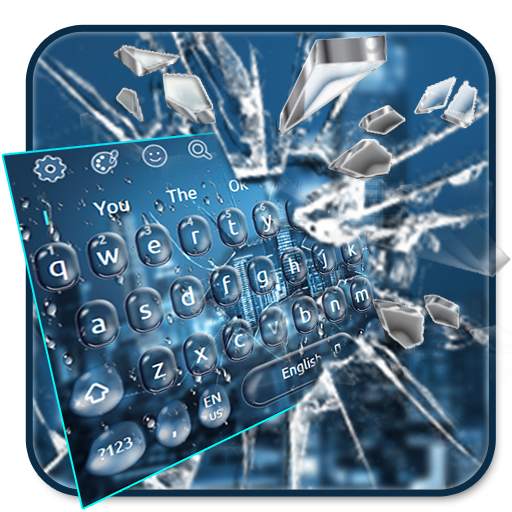 Raindrop Broken Glass Keyboard Theme 10001002