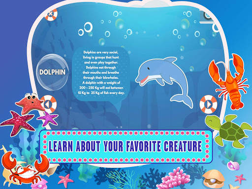 바다 동물 이름 게임 - 퍼즐 색칠 Ocean Animals Games screenshot 2