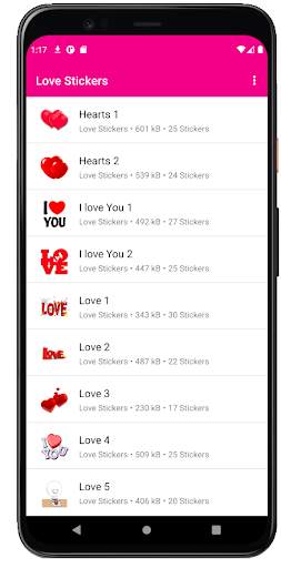 Love stickers for Whatsapp, Telegram and Signal screenshot 1