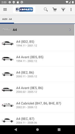 COPARTS Mobile screenshot 2