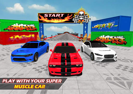 Muscle Car Extreme Racing Stunts screenshot 2