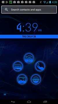 Smart Launcher Blue Neon screenshot 1
