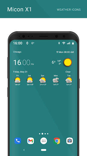 Micon X1 weather icon pack screenshot 2