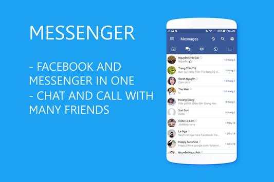 Fast for Facebook,Messenger screenshot 1