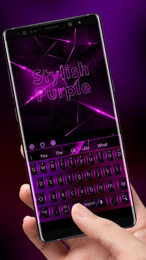Stylish Black Purple Keyboard screenshot 1