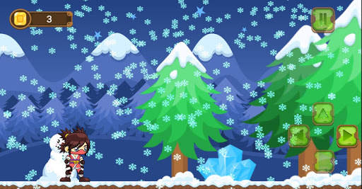 Ninja Princess vs Zombies 2D arcade platform game screenshot 2