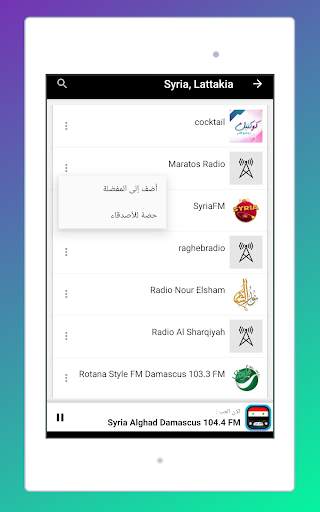 Radio Syria FM: Online Stations, Music & News PRO  screenshot 8