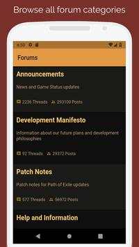 PoE Forums Browser screenshot 1