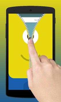 Funny Minion Zipper Screenlock screenshot 4