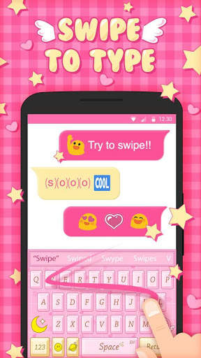 Pink Kawaii Keyboard Theme screenshot 4