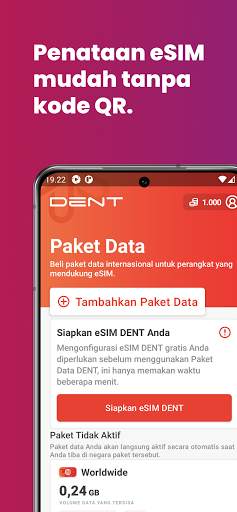 DENT: Paket data eSIM & isi ulang semua telepon screenshot 4