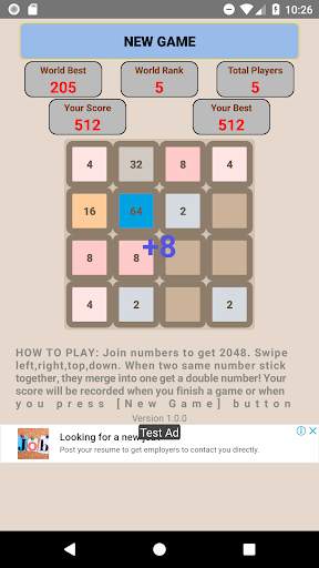 Game 2048 King screenshot 2