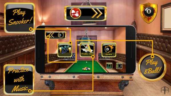 Golden Billiard Arena - 3D Snooker & 8 Ball Pool screenshot 3