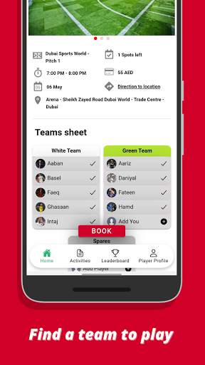 Lineup - Social sports screenshot 2