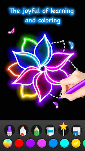 Learn To Draw Glow Flower screenshot 6