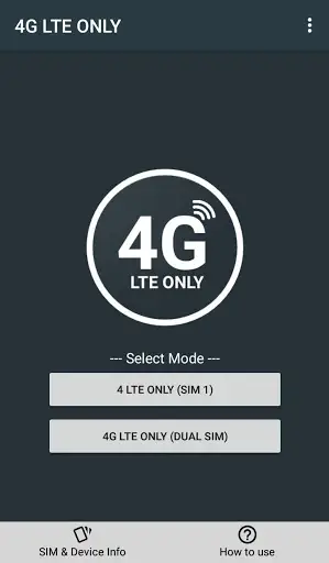Force 4G LTE Only Mode Switcher screenshot 1