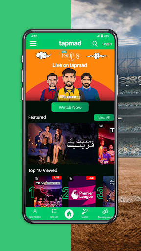 tapmad: Live Cricket & Movies 3 تصوير الشاشة
