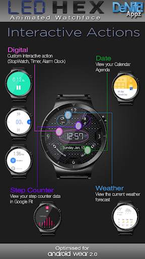 LED Hex HD Watch Face screenshot 3