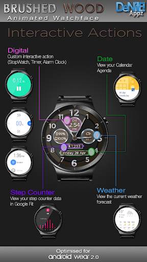 Brushed Wood HD Watch Face Widget & Live Wallpaper screenshot 3