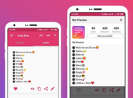 Bios Idea - Bios for Instagram - Quotes & Bios screenshot 1