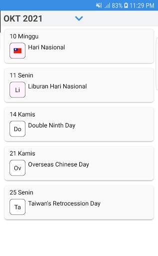 Kalender Taiwan 2023 screenshot 6