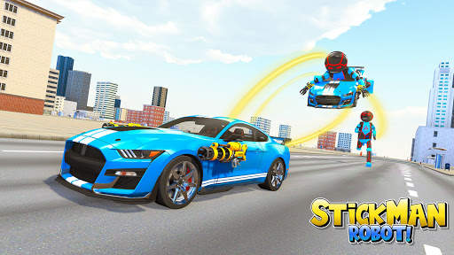 Stickman Robot Car Transform: War Robot Games screenshot 4