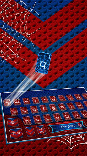 Amazing Red Blue Spider Keyboard स्क्रीनशॉट 1