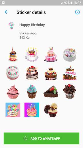Happy birthday stickers for WhatsApp screenshot 6