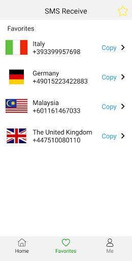 SMS Receive  Virtual Phone Numbers Temp Numbers screenshot 2