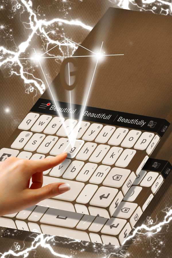 Dark Brown Keyboard Theme screenshot 3