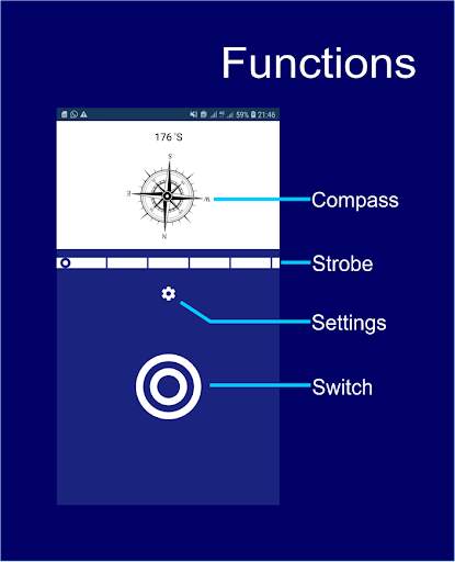 Flashlight Compass (Premium) screenshot 1